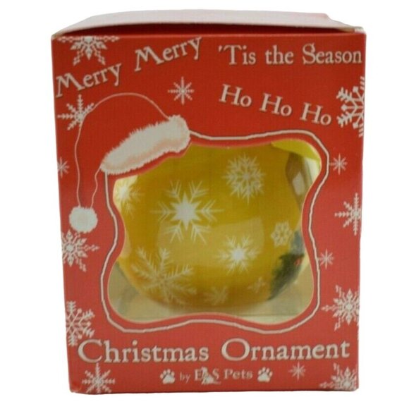 ES Pets Dog Lovers Unbreakable Ball New Yellow Labrador Christmas Ornament - Picture 3 of 6